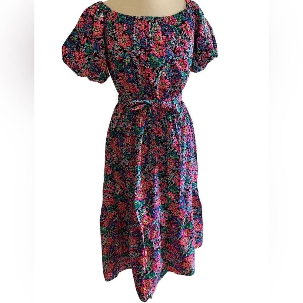 LILLY PULITZER Medium Tammie off the shoulder dress Multi Feeling Fintas… - Picture 8 of 16
